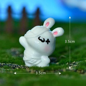 Halloween resin ornament - mummy rabbit